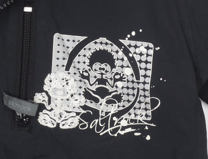 Saltrock Boys Black Hooded Parka Jacket, Age 2-3