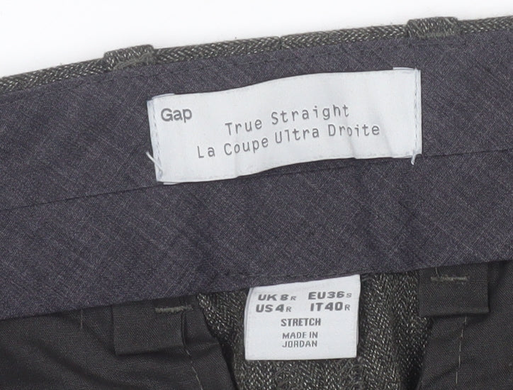Womens UK Size 4 Regular Gap Regular Fit Casual Workwear Grey Trousers