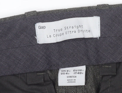 Womens UK Size 4 Regular Gap Regular Fit Casual Workwear Grey Trousers