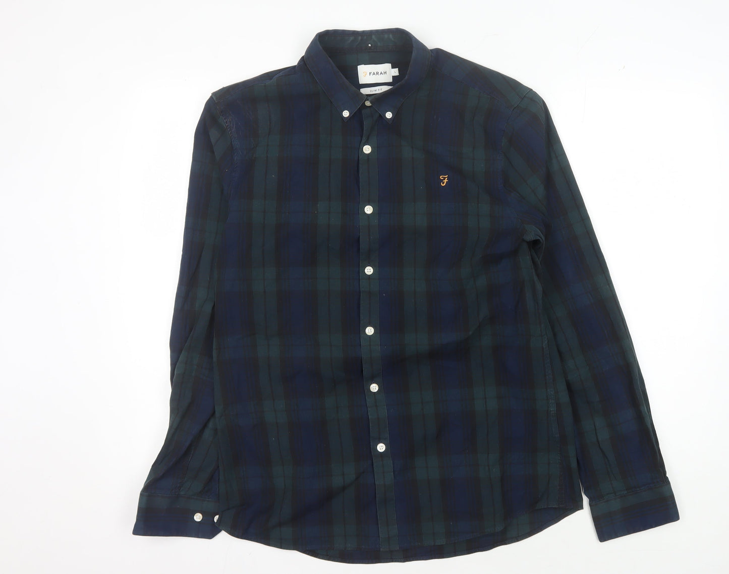 Farah Men Multicoloured Slim Fit Plaid Button-Up Shirt L