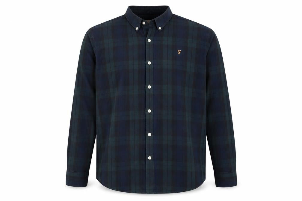 Farah Men Multicoloured Slim Fit Plaid Button-Up Shirt L
