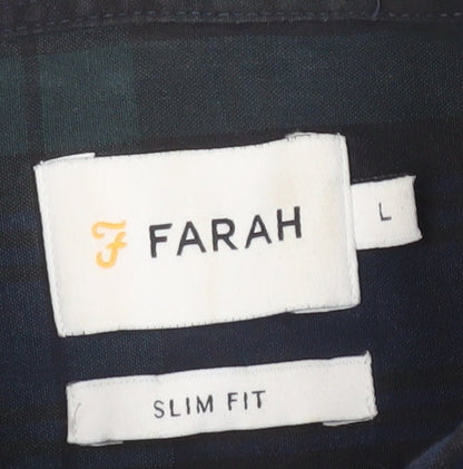 Farah Men Multicoloured Slim Fit Plaid Button-Up Shirt L