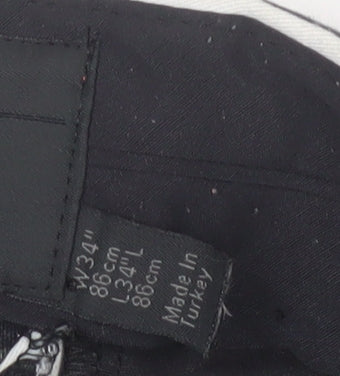 ASOS Men's Black Geometric Trousers Size L