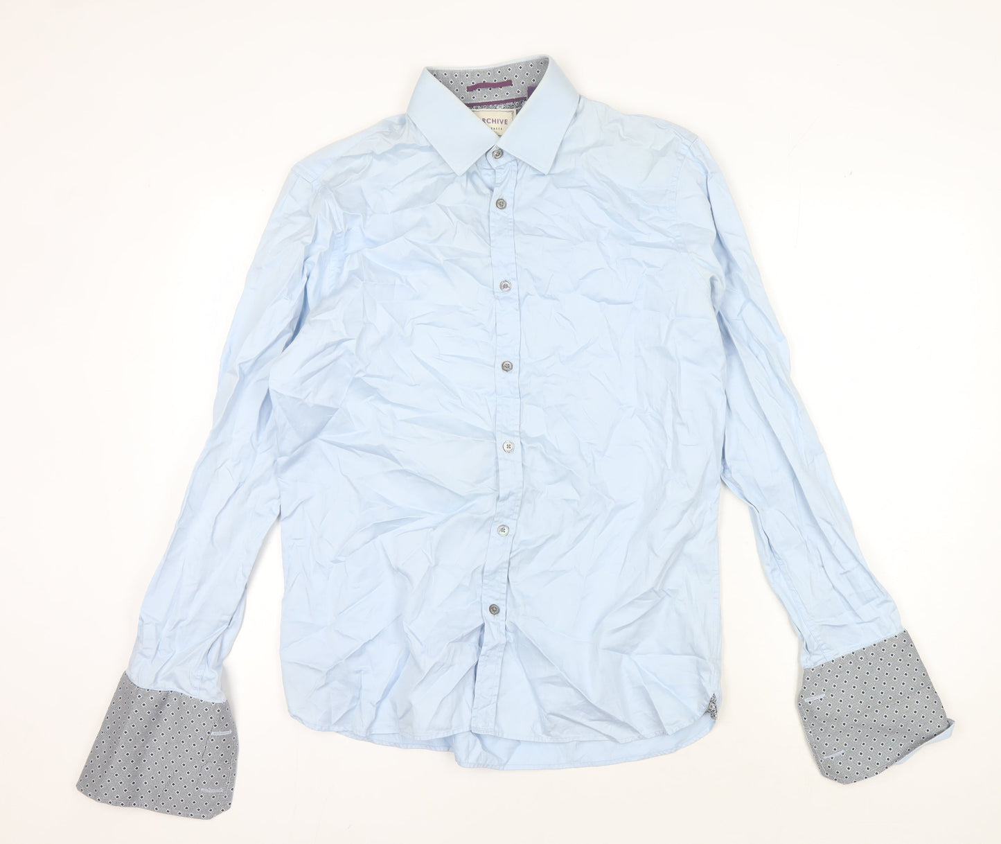 Ted Baker Men's Blue Button-Up Shirt Size 15.5