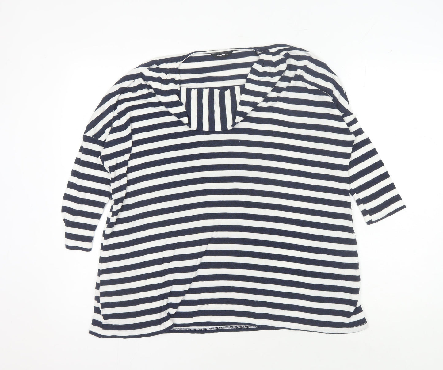 Womens UK Size 12 Roman Blue  Blouse
