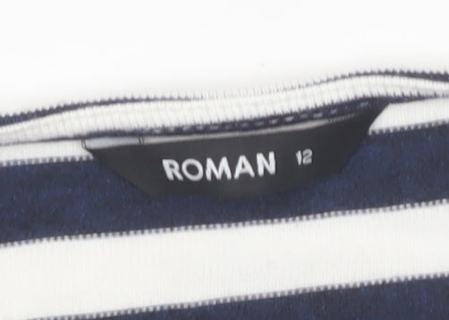 Womens UK Size 12 Roman Blue  Blouse