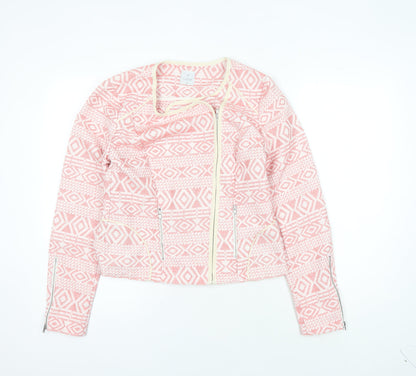 Culture Women's Pink Geometric Jacket Size 8