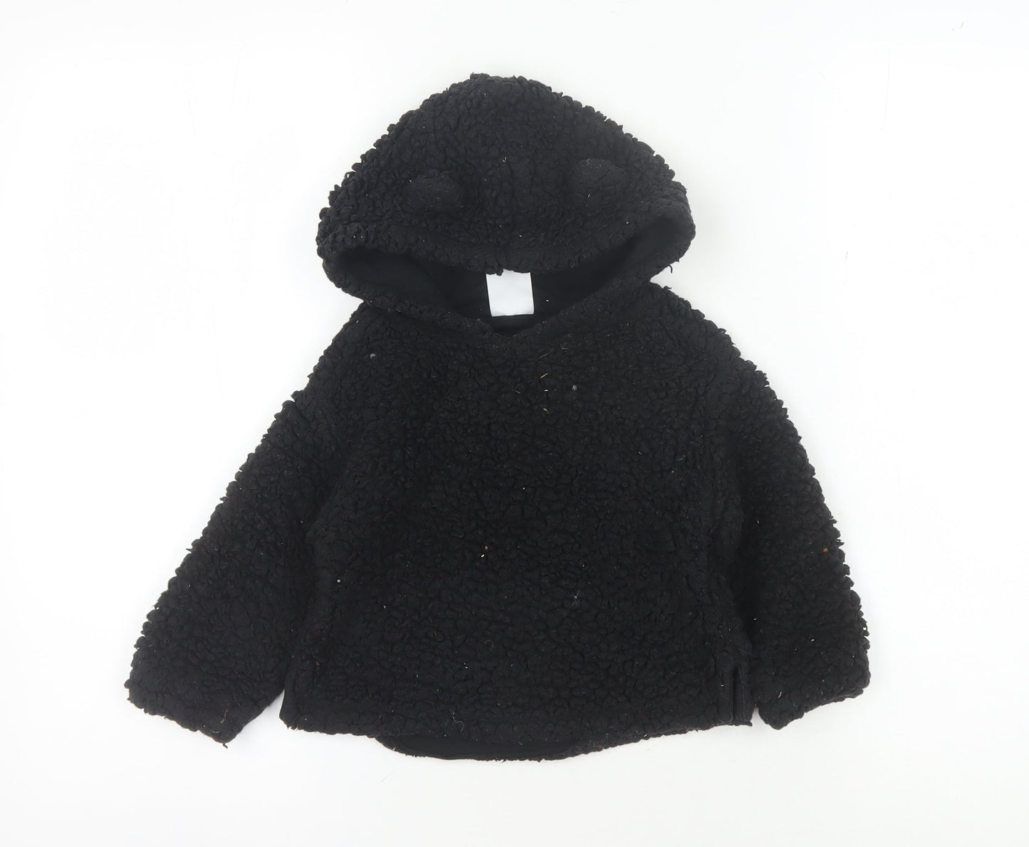 GAP Unisex Baby Black Hooded Pullover Jumper 24 Months