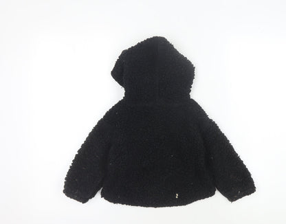 GAP Unisex Baby Black Hooded Pullover Jumper 24 Months
