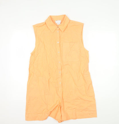 Womens UK Size 6 ASOS DESIGN One-Piece Orange Playsuit