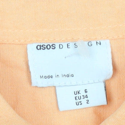 Womens UK Size 6 ASOS DESIGN One-Piece Orange Playsuit