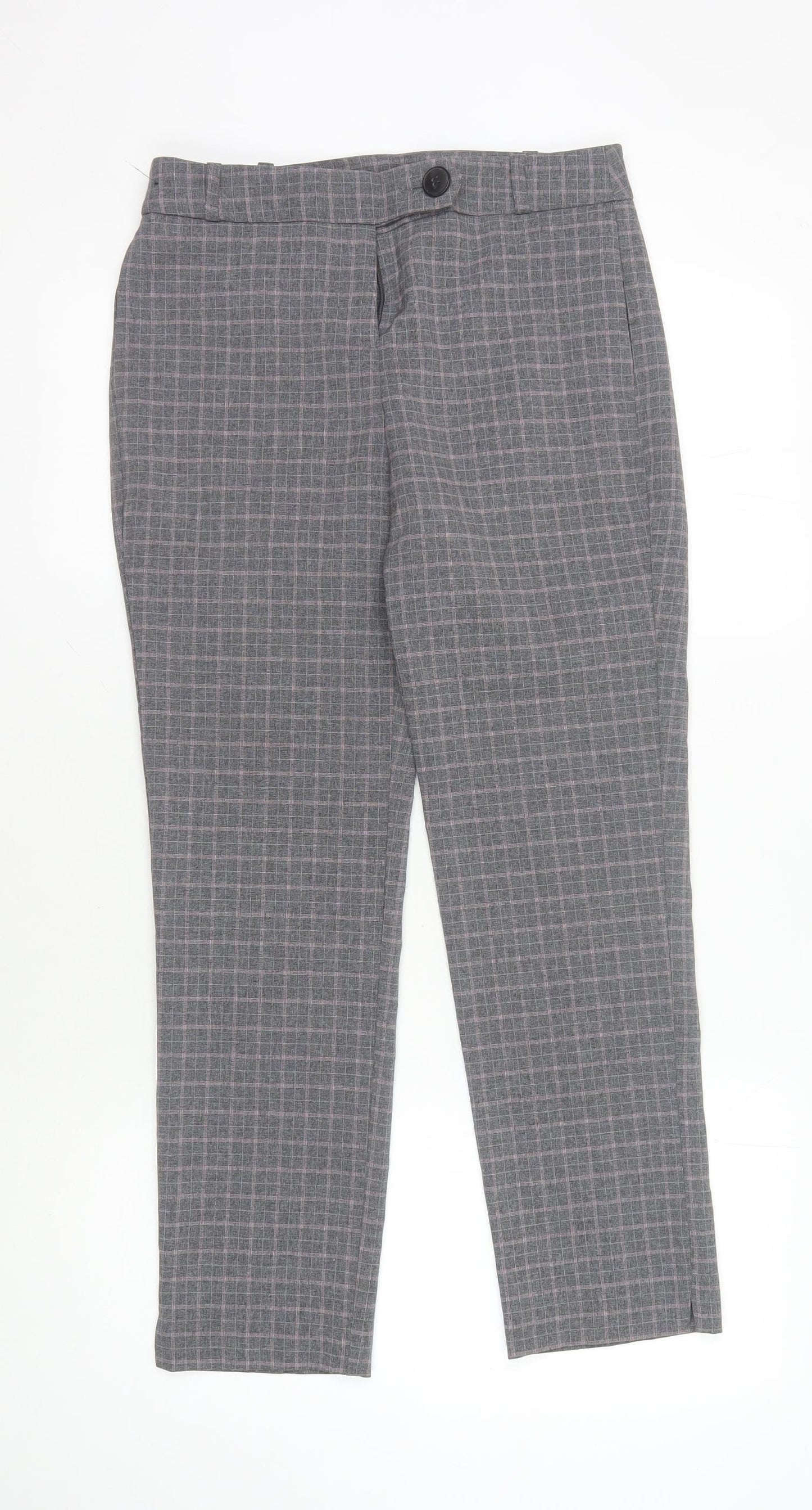 Womens UK Size 8 NEXT Regular Fit Dress Pants Grey Trousers
