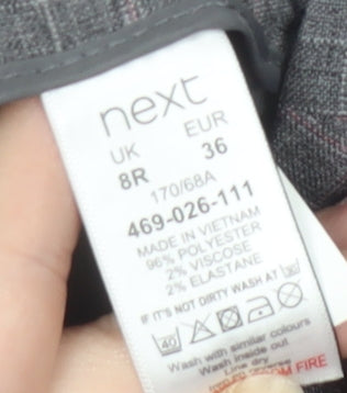 Womens UK Size 8 NEXT Regular Fit Dress Pants Grey Trousers
