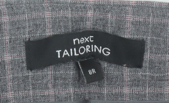 Womens UK Size 8 NEXT Regular Fit Dress Pants Grey Trousers