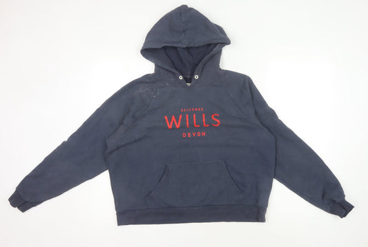 Womens UK Size 10 Jack Wills Blue Pullover Hoodie