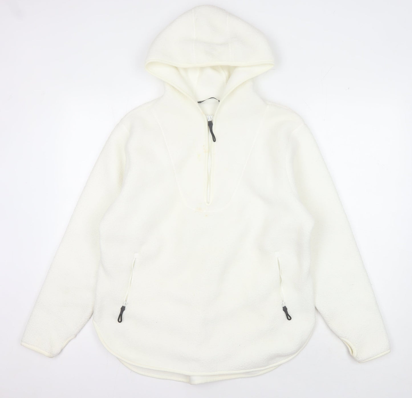 Dunnes Women’s Ivory Hoodie - S, Fleece Half-Zip Casual