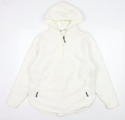 Dunnes Women’s Ivory Hoodie - S, Fleece Half-Zip Casual
