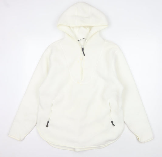 Dunnes Women’s Ivory Hoodie - S, Fleece Half-Zip Casual