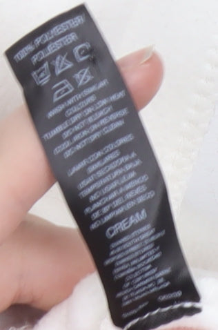 Dunnes Women’s Ivory Hoodie - S, Fleece Half-Zip Casual