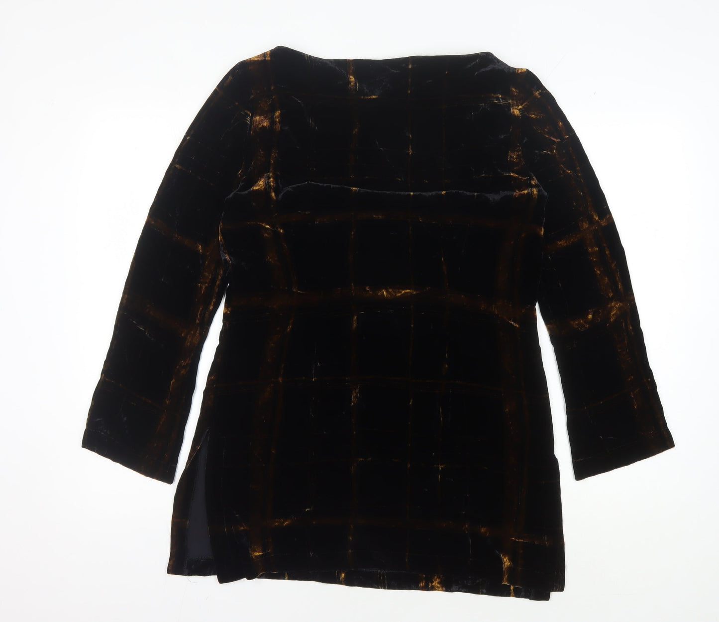 Planet Women's Black Check Velvet Dress Size 10