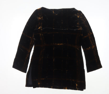 Planet Women's Black Check Velvet Dress Size 10