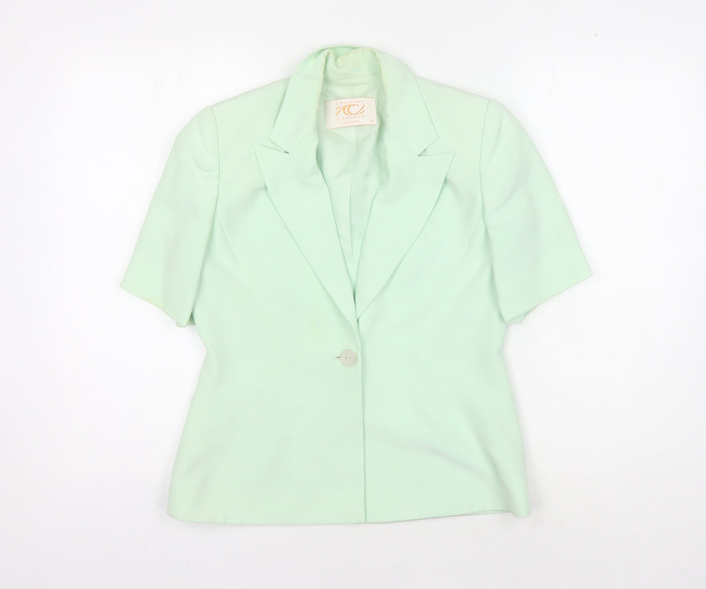 Country Casuals Green Petite Blazer Women Size 8