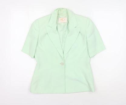 Country Casuals Green Petite Blazer Women Size 8