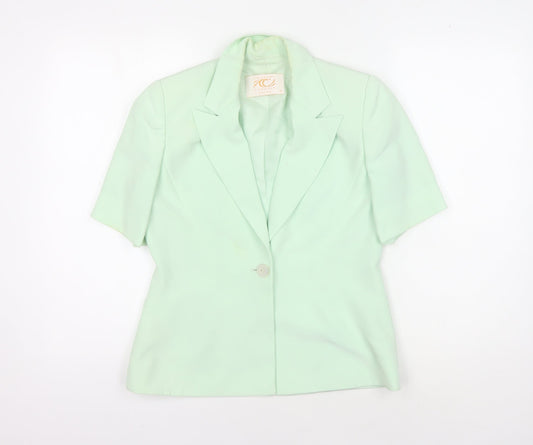 Country Casuals Green Petite Blazer Women Size 8