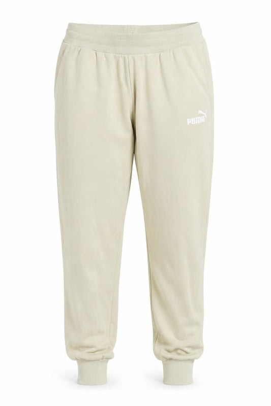 Front view of Puma Women's Beige Jogger Trousers, size S, - Gym & Running