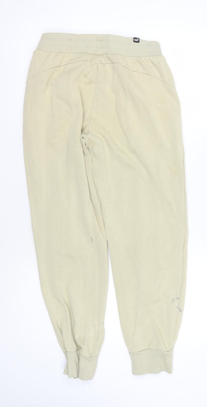 Womens UK Size S PUMA Regular Fit Jogger Beige Trousers