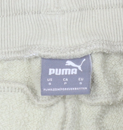 Womens UK Size S PUMA Regular Fit Jogger Beige Trousers