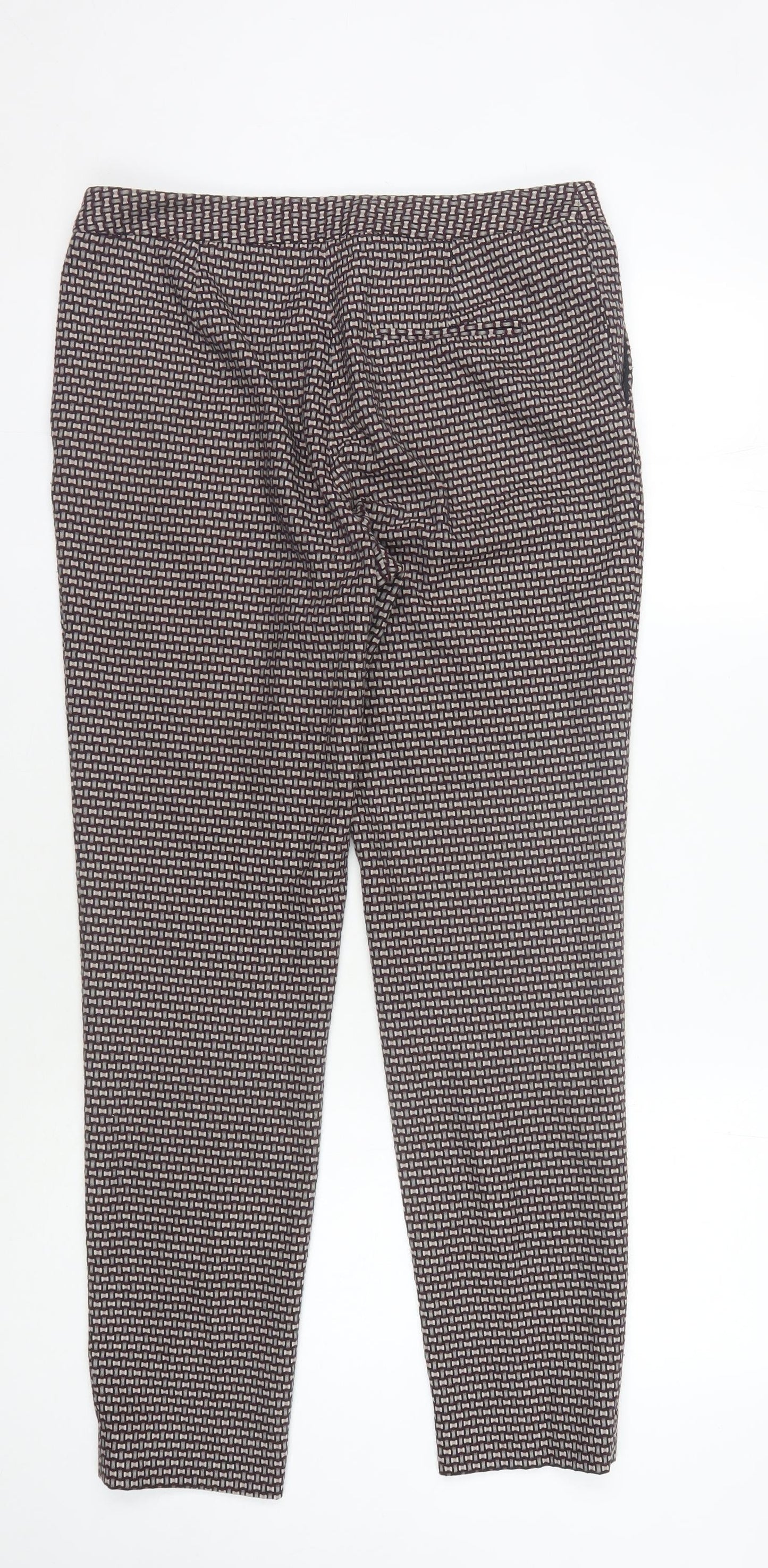 Womens UK Size 10 NEXT Regular Fit Business Casual Multicoloured Trousers