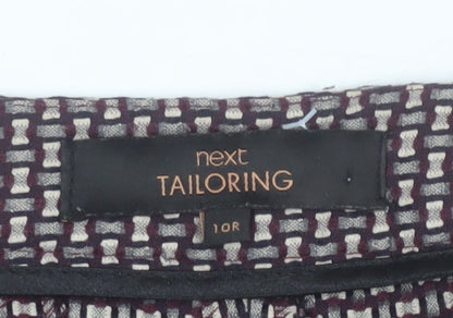 Womens UK Size 10 NEXT Regular Fit Business Casual Multicoloured Trousers
