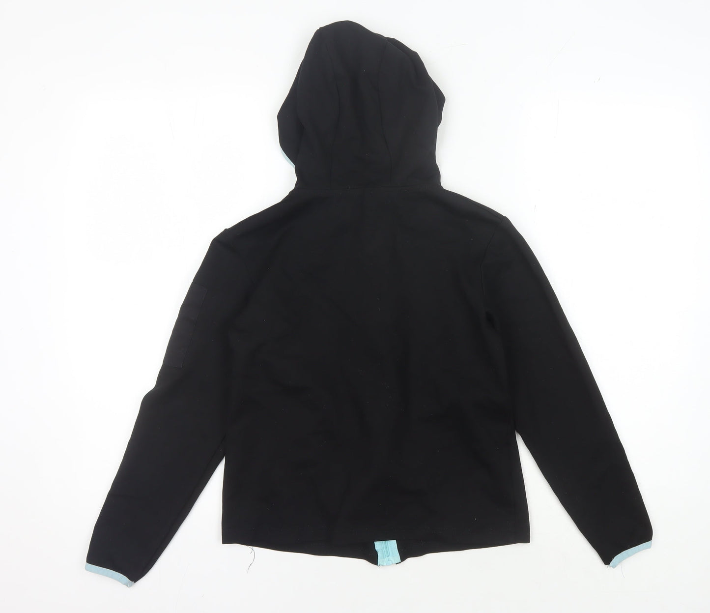 BWEC Girls Black Hooded Track Jacket, 10-11 Years, Activewear