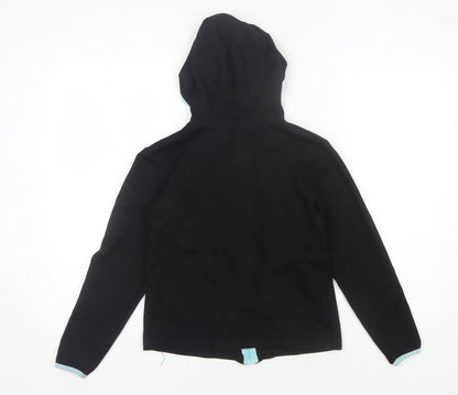 BWEC Girls Black Hooded Track Jacket, 10-11 Years, Activewear