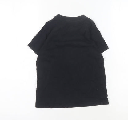 Nike Girls Black Graphic T-Shirt 6-7 Years Sports Style