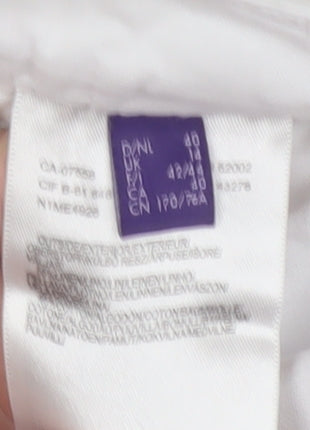 Mexx Women's White Trousers Size 12 Button Closure