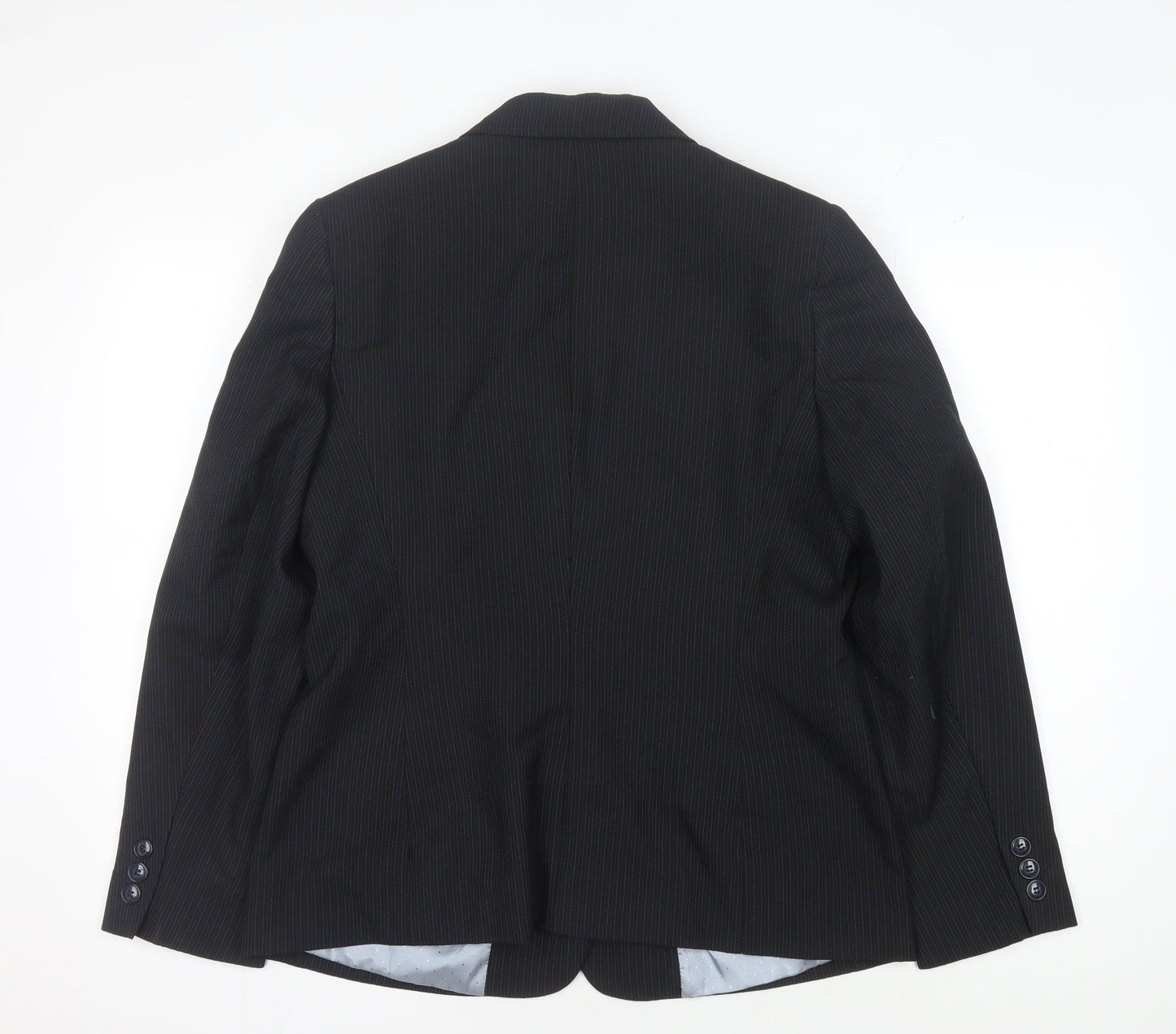 Debenhams Women's Black Pinstripe Blazer Size 14