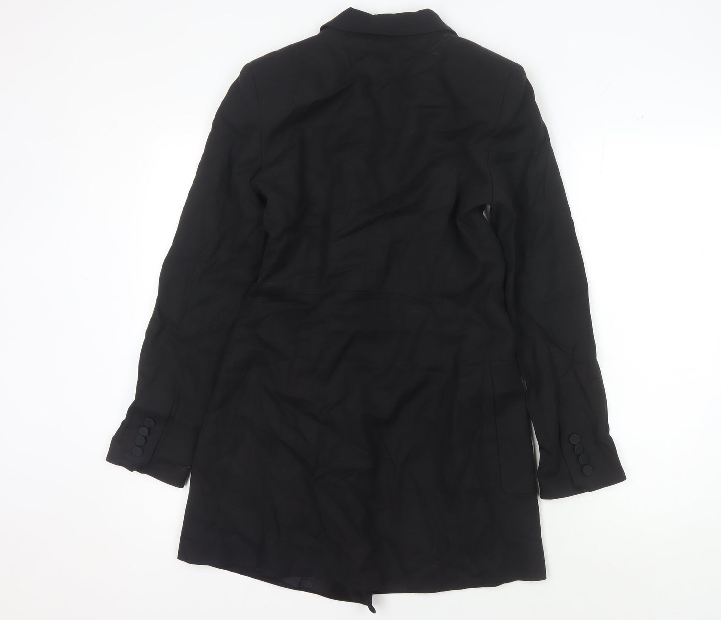 Zara Women Black XS Double-Breasted Blazer
