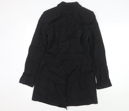 Zara Women Black XS Double-Breasted Blazer