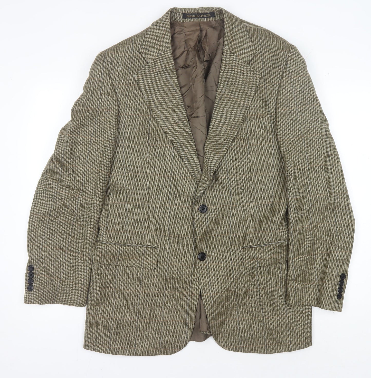 Mens UK Size 40 Marks and Spencer Regular Green Suit Jacket