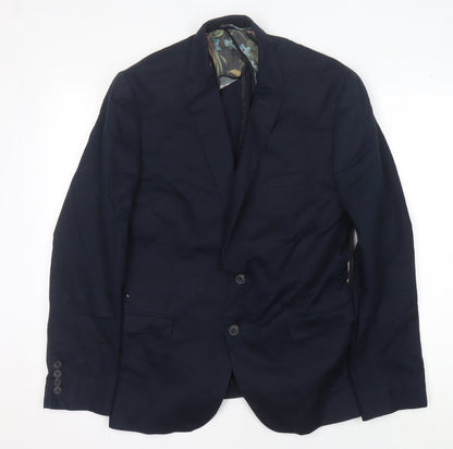 Mens UK Size 40 Ben Sherman Regular Blue Suit Jacket