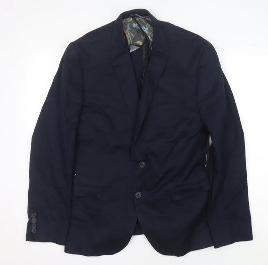 Mens UK Size 40 Ben Sherman Regular Blue Suit Jacket