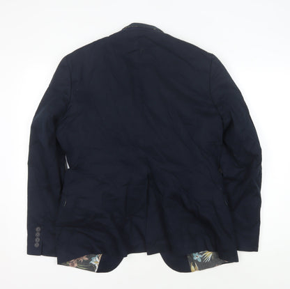 Mens UK Size 40 Ben Sherman Regular Blue Suit Jacket