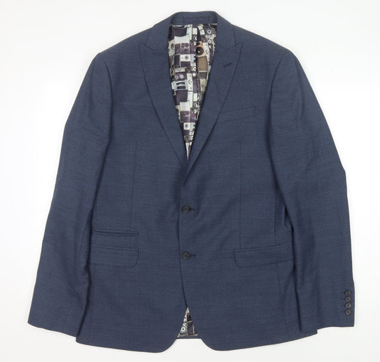 Mens UK Size 42 Ben Sherman  Blue Suit Jacket