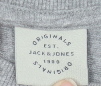 Mens UK Size S JACK & JONES Grey Pullover Sweatshirt