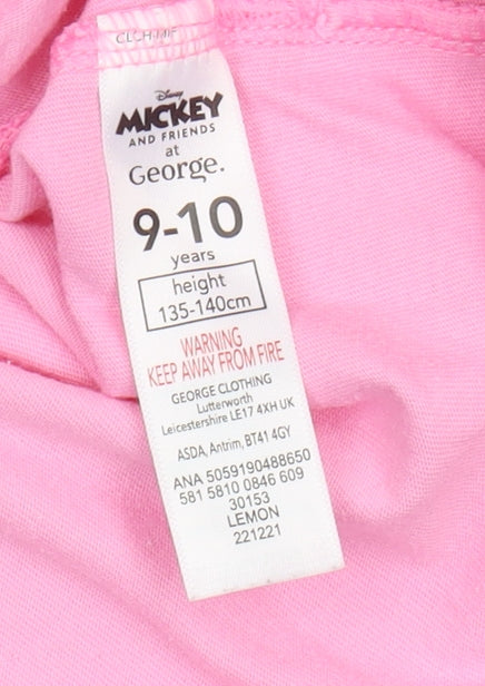 George Girls Pink Mickey & Friends T-Shirt 9-10 Years