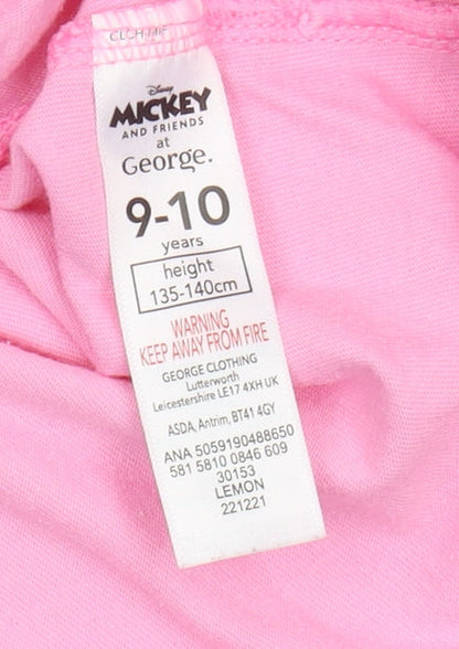 George Girls Pink Mickey & Friends T-Shirt 9-10 Years