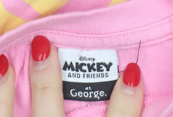 George Girls Pink Mickey & Friends T-Shirt 9-10 Years