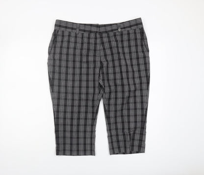 Calvin Klein Women's Black Check Trousers Size 18